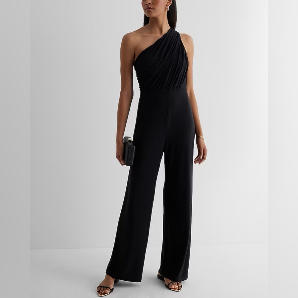 NWT Express Black Velvet Jumpsuit